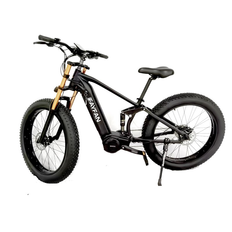 high power 26 inch fat tire ebike 48v bafang mid motor electric mountain bike