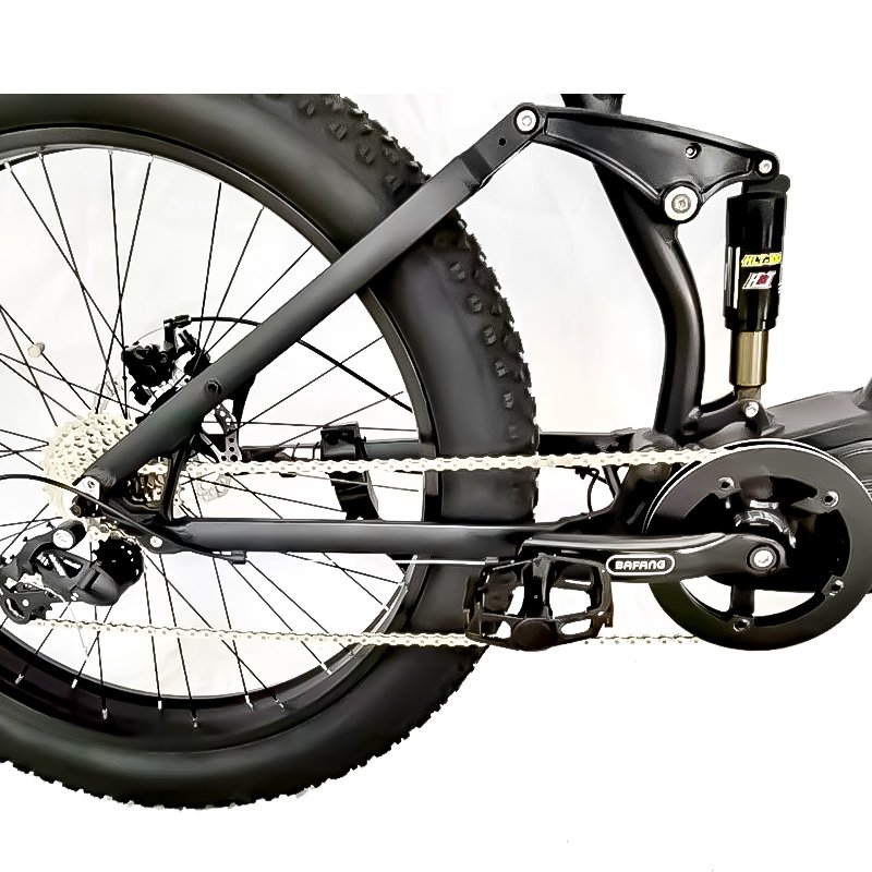 high power 26 inch fat tire ebike 48v bafang mid motor electric mountain bike