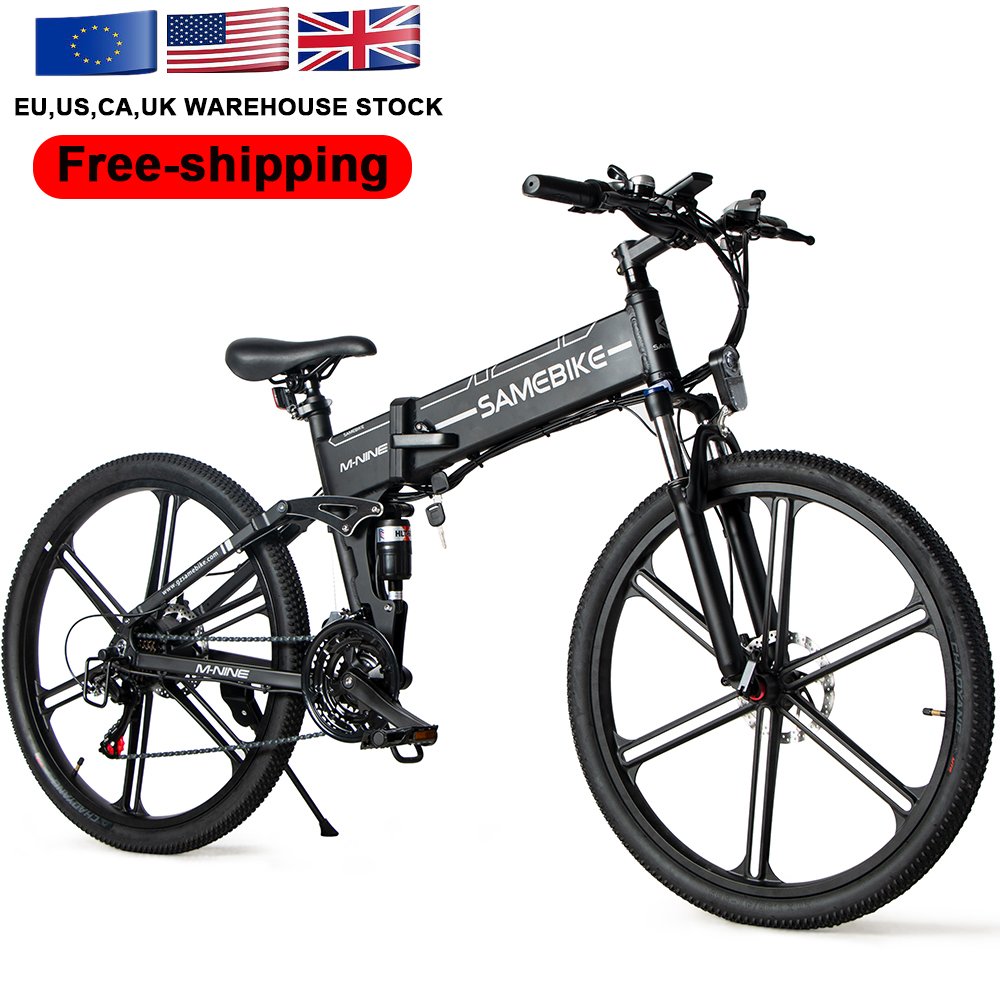 Fast Shipping LO26-II Magnesium Alloy rim EEC black ebike folding mountain off-road electric dirt bike