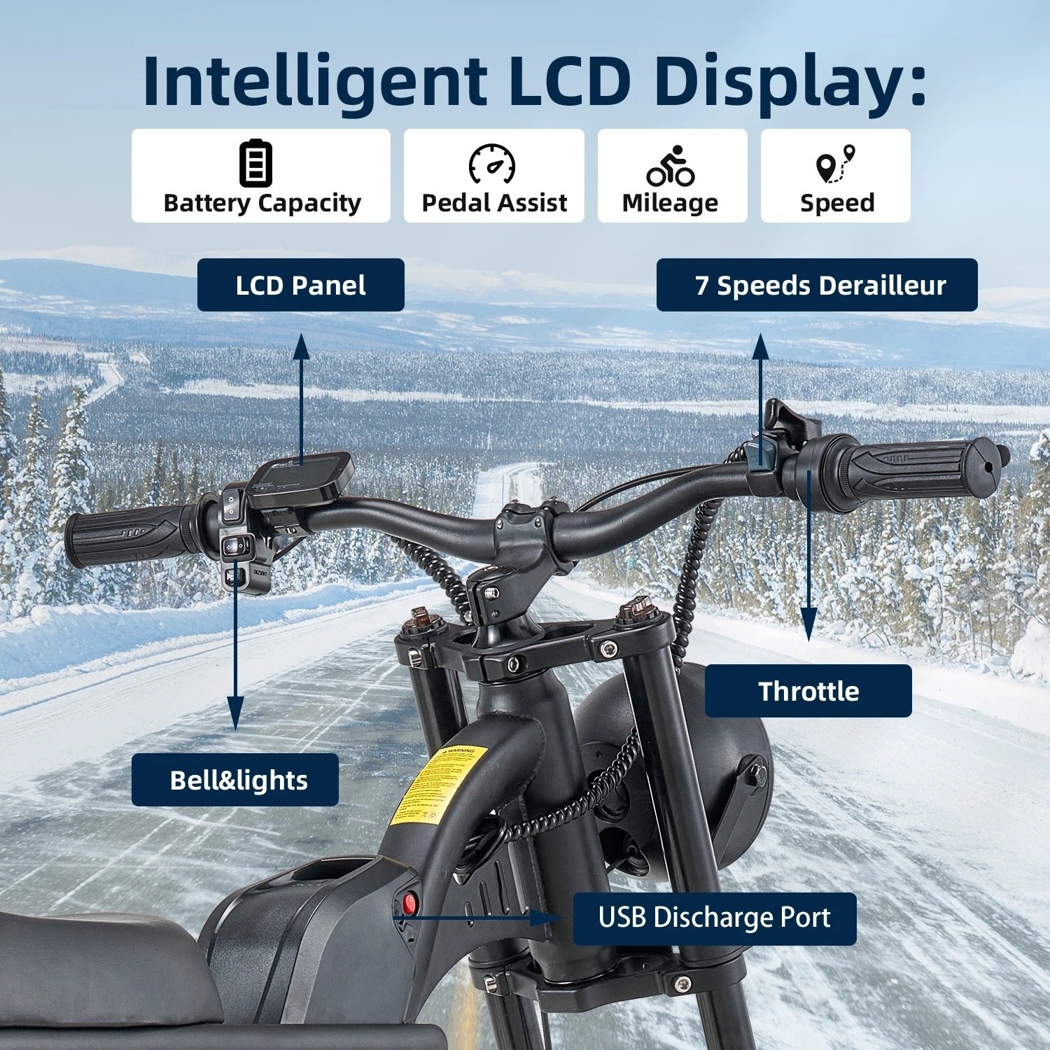 Cheap Mountain Electric Bicycle Mtb Big Tyre Bike Ebike Retro Electric Bicycle Super Electric 73 Bike V20 Ebike