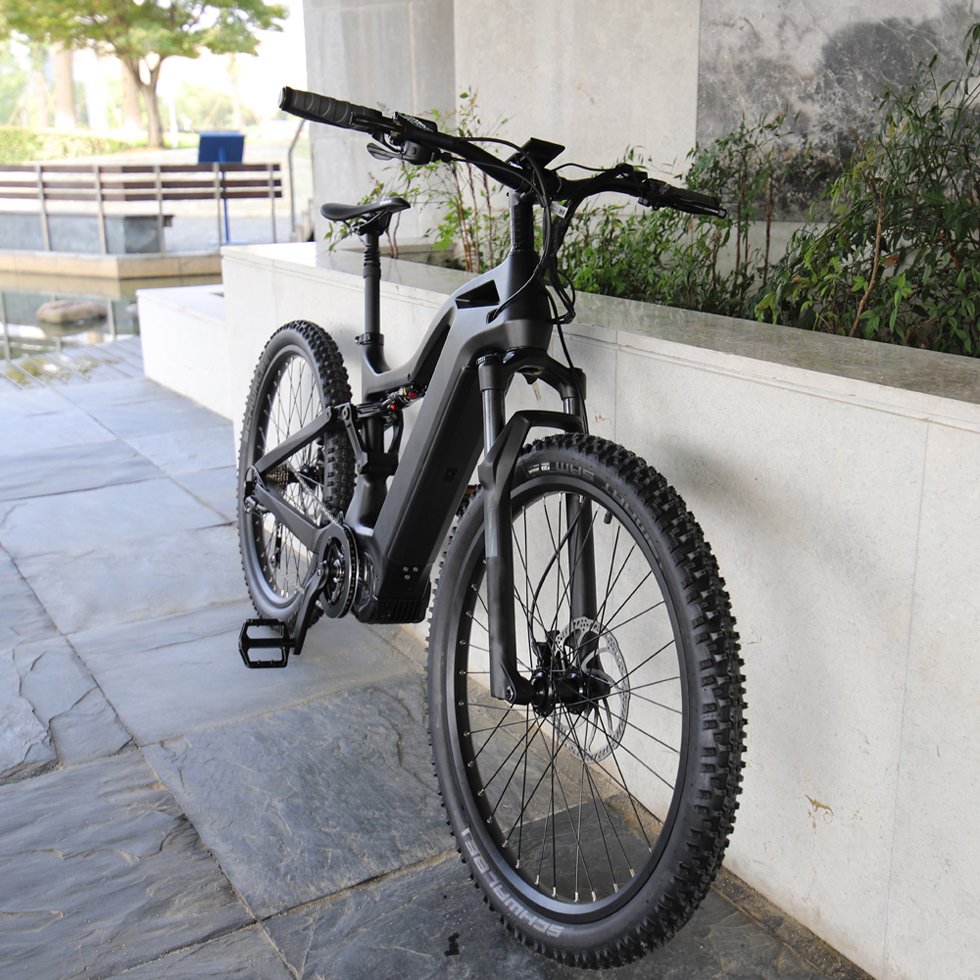 Joyebikes Downhill mtb ULTRA bafang mid drive full suspension mountain electric bicycle 1000w carbon fiber e bike bicycle