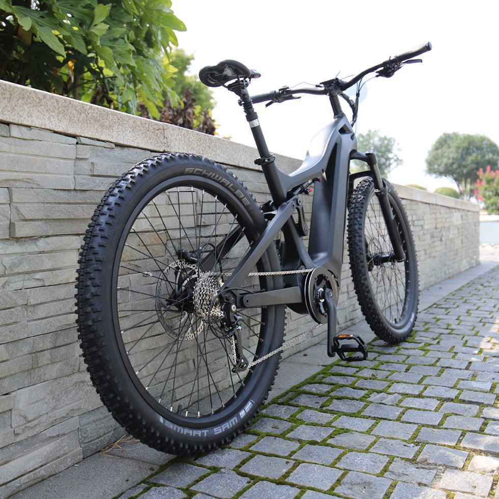 Joyebikes Downhill mtb ULTRA bafang mid drive full suspension mountain electric bicycle 1000w carbon fiber e bike bicycle