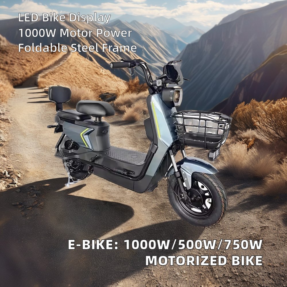1000W Freight Electric Bicycle 500W 750W Motors Frame LED Display Electronic Features E Cycle Cargo Bike Steel 14 Inches 48v