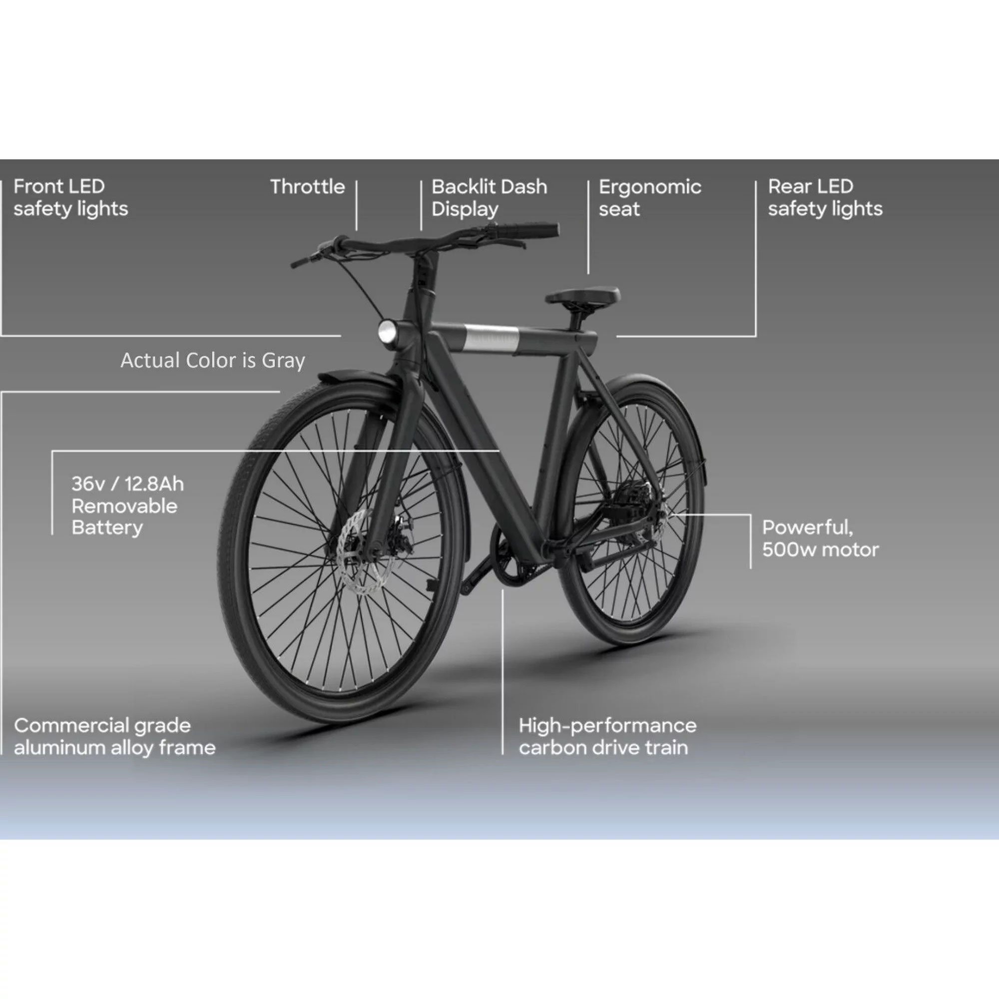 Good quality 700C 36V 500W Li-Battery Electric Bike Mountain E-Bike other City bicycle