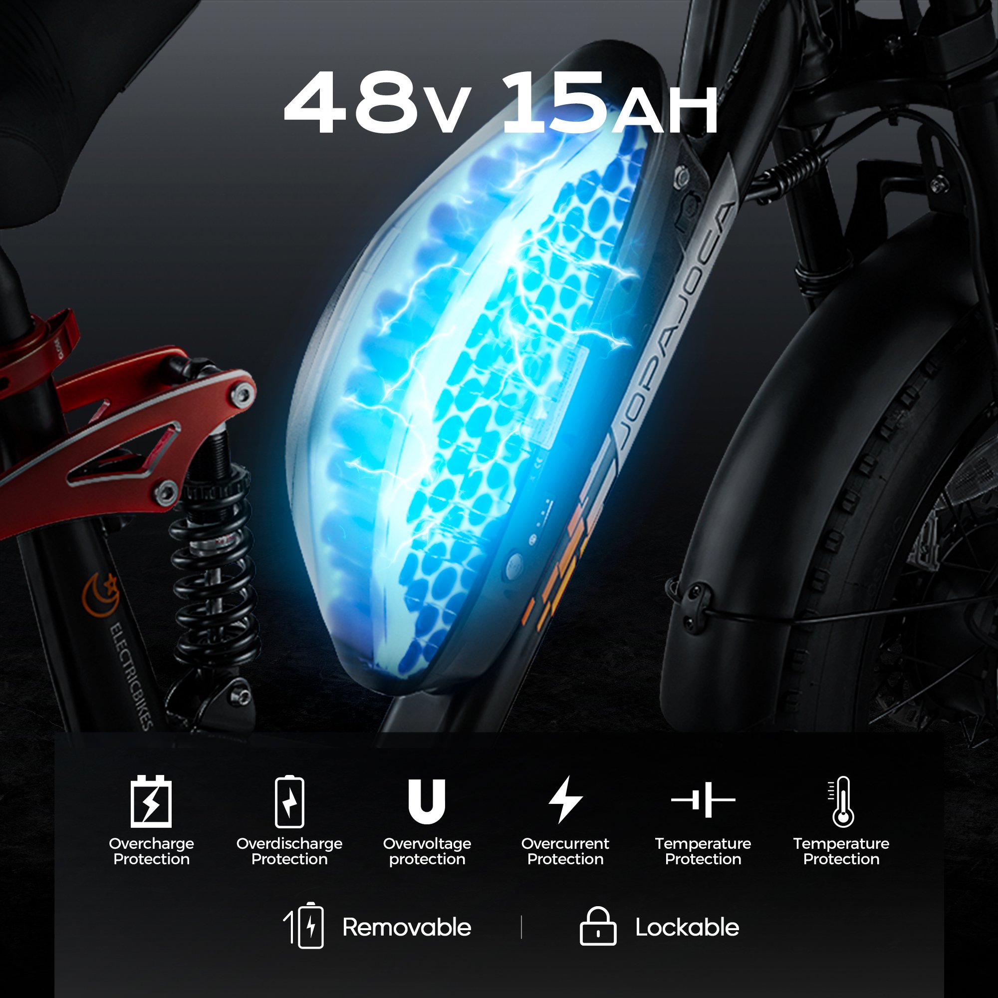 Eahora Terra 48V 15AH Lithium Battery Electric Fatbike 20 Inch 250W Electric City Bike 1000W Road E-Bike