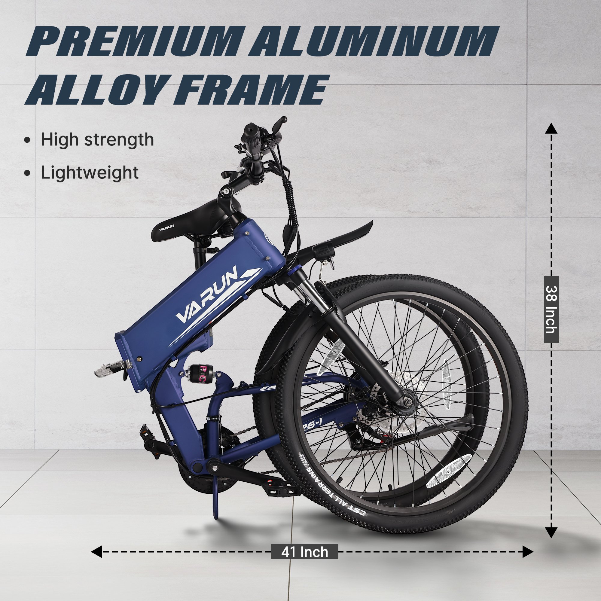 VARUN EU Warehouse Stock Drop Shipping Lightweight Foldable Mountain Ebike TMB 26" 48V 500W Aluminum Electric City Bike For Sale