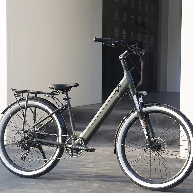 Factory Cheap Bafang 250W 26inch electric urban bike adults e-bike hidden lithium battery rear hub motor ebike DDP shipping