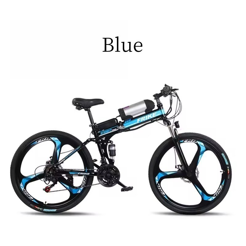 250W Folding Electric Mountain Bike Fat Tire eBike with Lithium Battery Brushless Motor Disc Brake System Cheap Aluminum Frame
