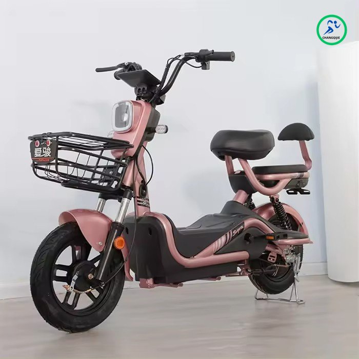 Factory Sales 2024 350W 48v Adult Electric Bicycles with Custom LOGO Steel Frame Rear Hub Motor Smart Digital Type Tube Battery