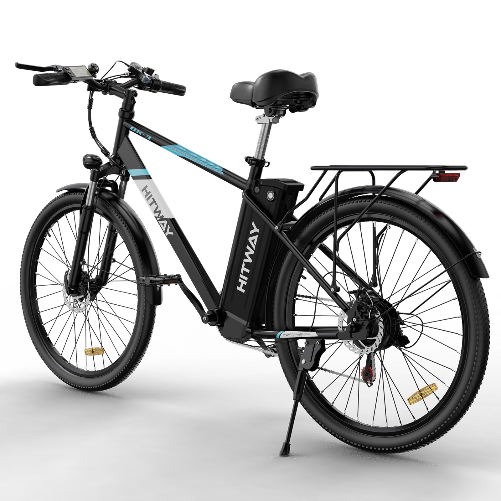 26 Zoll Fat Tire Ebike Motorcycle Full Suspension Frame Adult Blue Mountain Electric Bicycle