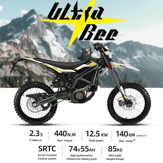 2024 Highest Promotion Hot Selling Electric Dirt Bike Sur Ron Ultra Bee Surron Stock 74V 12500W Adult Electric Bike