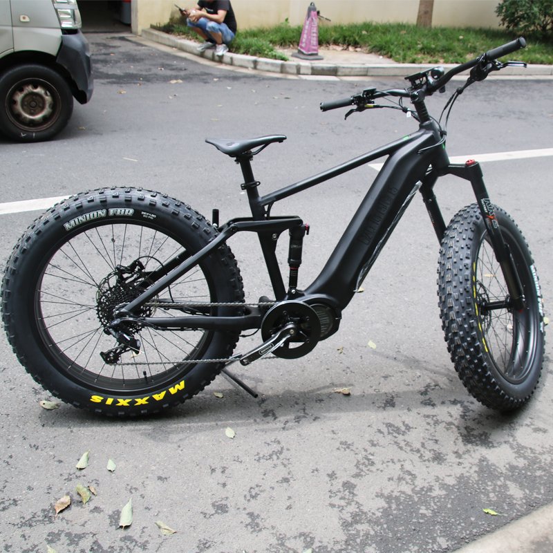 2024 Powerful Hunting 52V 1500W Mid Drive E bike 20AH LG Battery Full Suspension Electric Bike 26 Inch Fat Tire Mountain Ebike