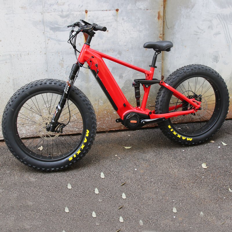 2024 Powerful Hunting 52V 1500W Mid Drive E bike 20AH LG Battery Full Suspension Electric Bike 26 Inch Fat Tire Mountain Ebike