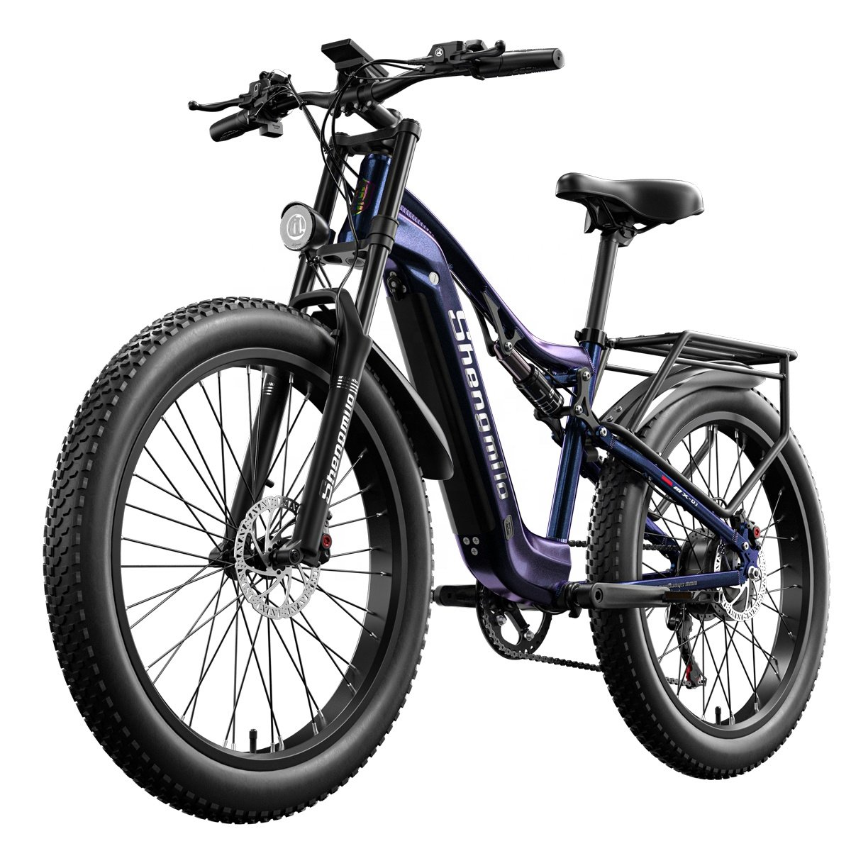 26*3.0 Electric Mountain Bike 48V 17.5ah Lithium Battery Full Suspension 48V 1000W Power Mtb Ebike 17.5ah Lithium Frame
