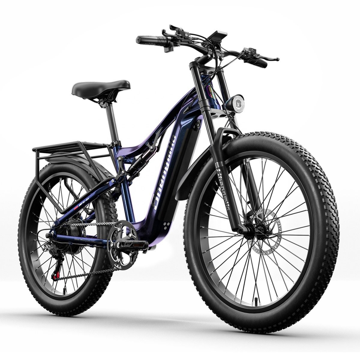26*3.0 Electric Mountain Bike 48V 17.5ah Lithium Battery Full Suspension 48V 1000W Power Mtb Ebike 17.5ah Lithium Frame
