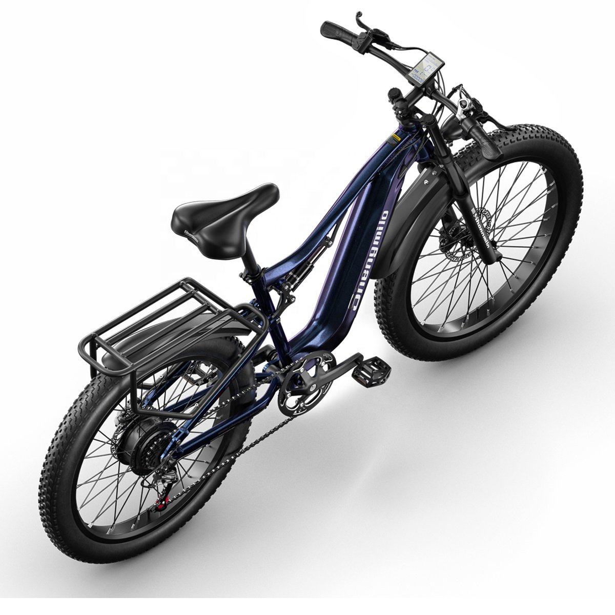 26*3.0 Electric Mountain Bike 48V 17.5ah Lithium Battery Full Suspension 48V 1000W Power Mtb Ebike 17.5ah Lithium Frame