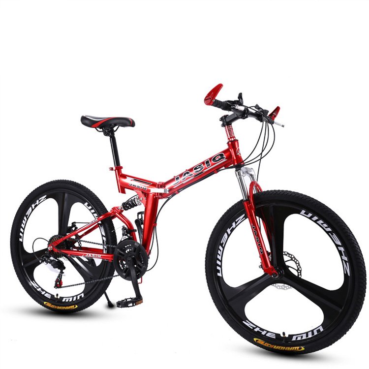 Air Zone Aftershock 26" Mountain Bike 30 Speed Rugged Full Suspension Bicycle Folding MTB Bike