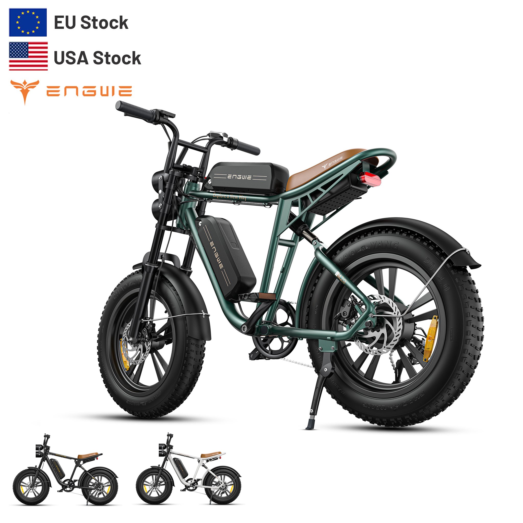 EU/UK/US Stock ENGWE M20 750W Road City Electric Bike Full Suspension Electric Mountain Bike Single Battery Electric MTB Cycle