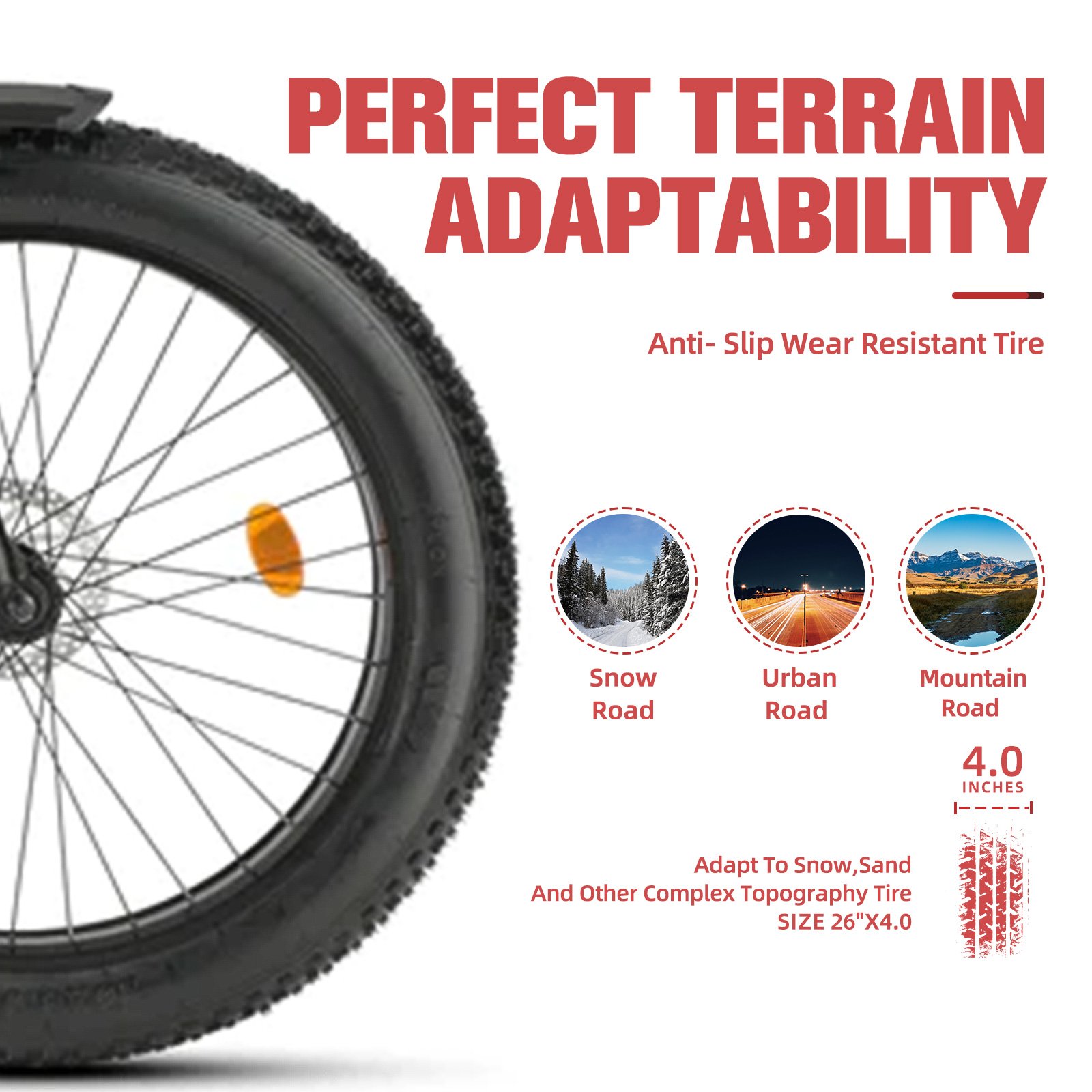 Electric Bike 26x4 Inch Fat Tire Off Road Ebike 750W 48V Powerful Mountain Electric Bicycle For Adults Cycling E BIK