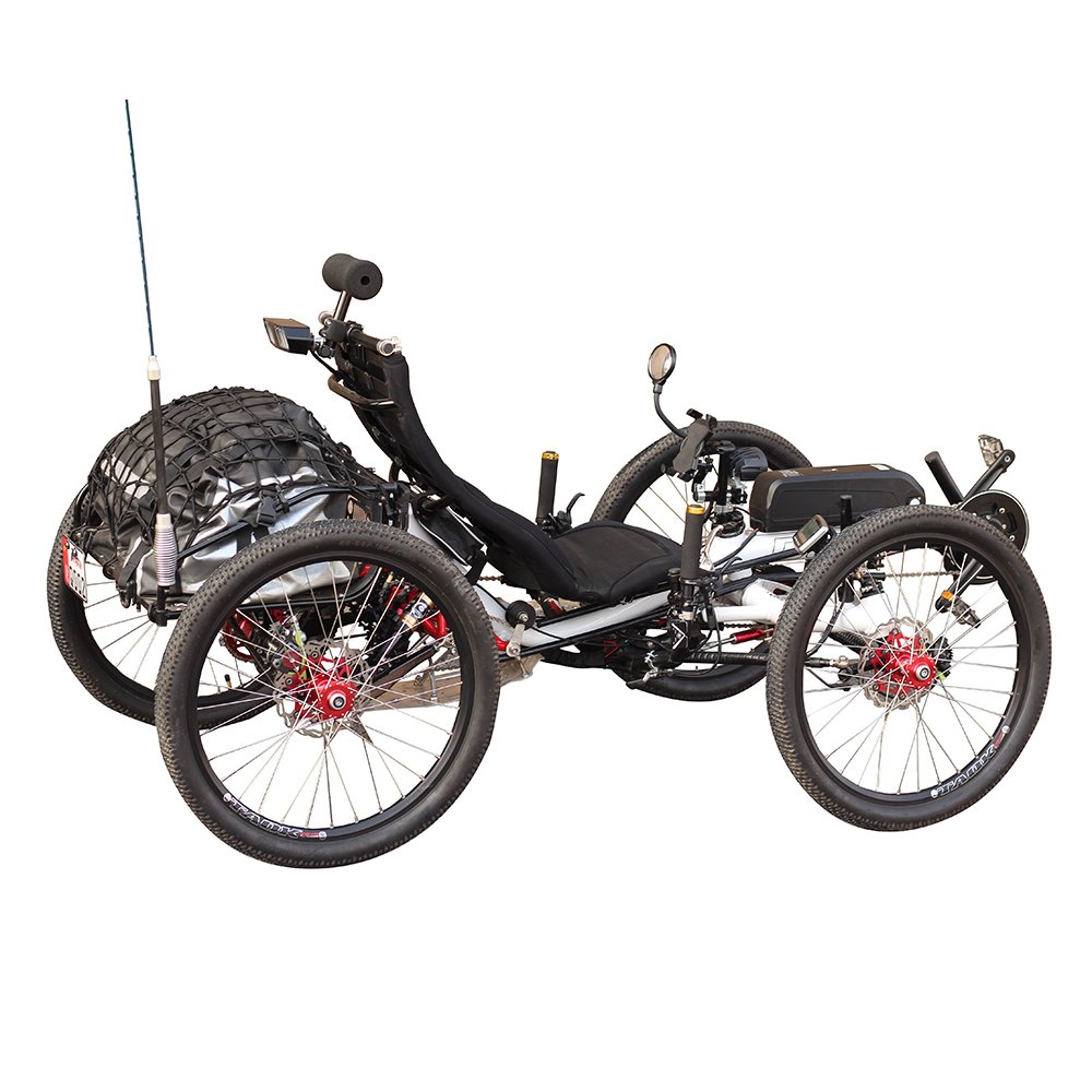 City Commuting All Wheel Drive 4x4 Four Wheeler Electric Recumbent Bike Exercise Commuting Cycle