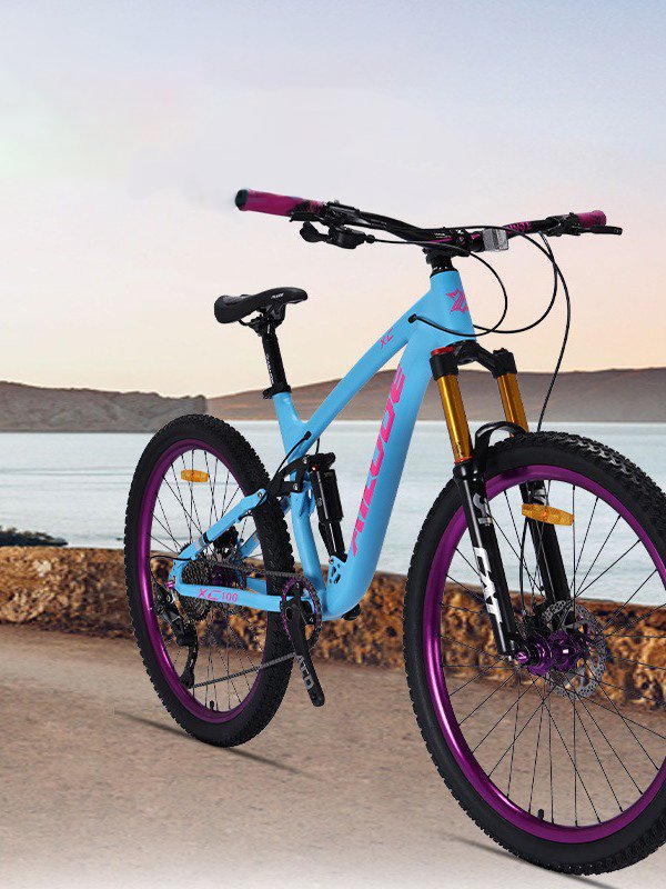 2024 new Soft tail off-road bicycle mountain bike downhill 27.5 inch 10 speed aluminum alloy Shimano Disc brakes Full suspension