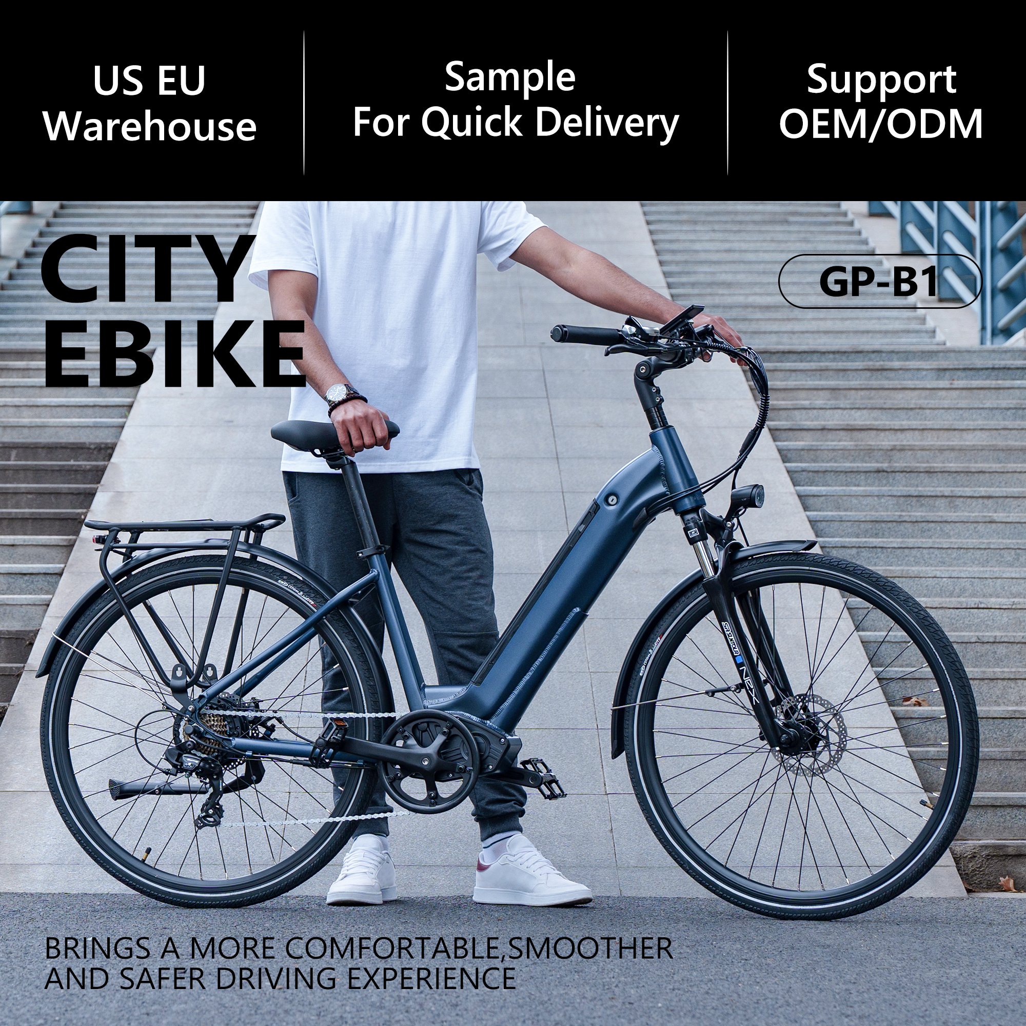 Greenpedel Fast delivery electric city bike USA Warehouse 36V 250W motor 14.5 Ah hidden battery ebike