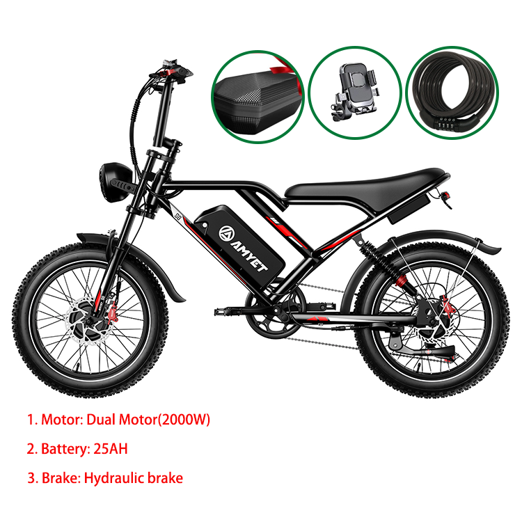 High Quality 250W 500W 750W 1000W 2000W Mountain Bike Hydraulic Disc Brake Dual Shock-Absorber E- bike V20 S8 Cycling Bicycle