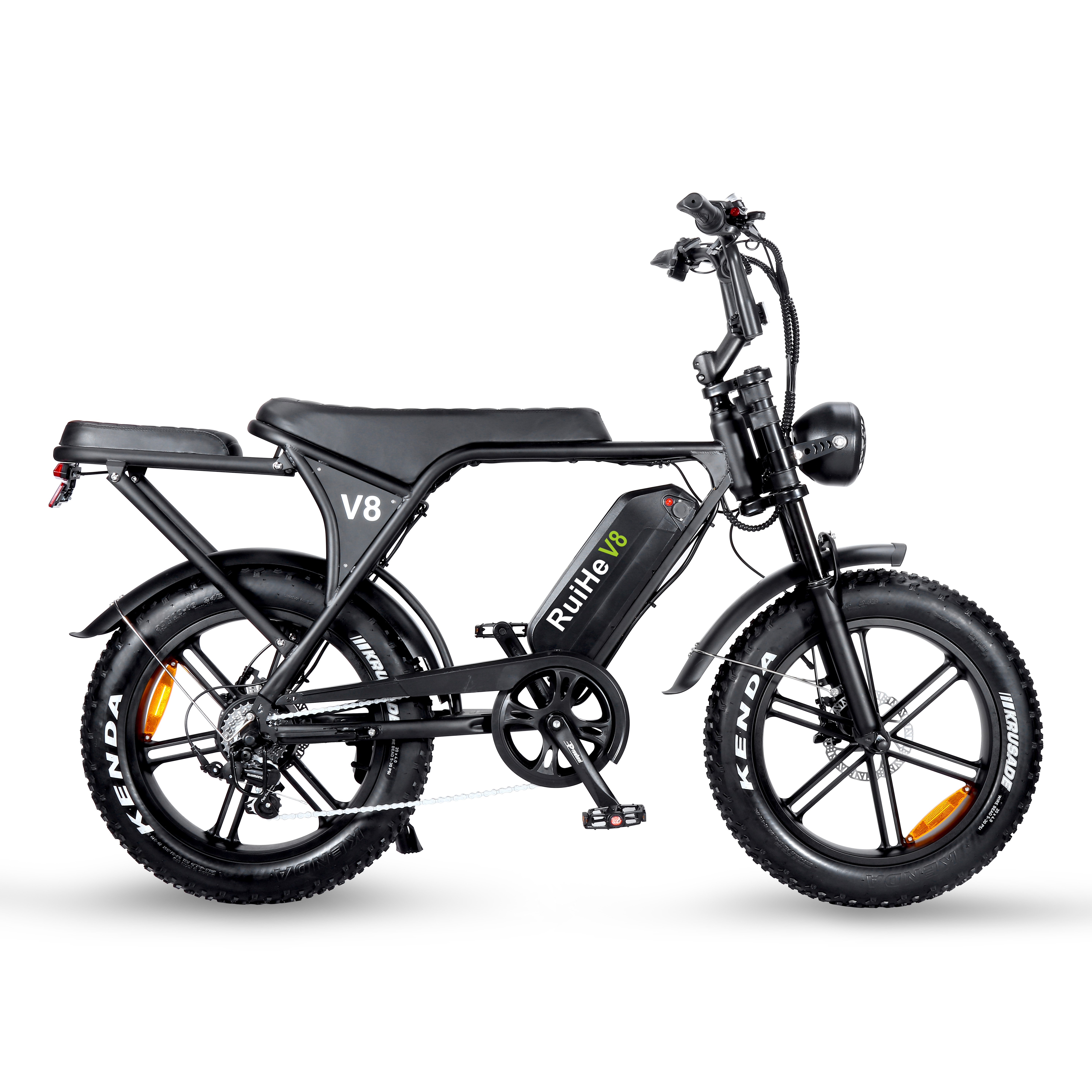 New Design Fat Tire Electric Mountain Bike Ruihe V8 20 Inch Ebike Kit 1000w