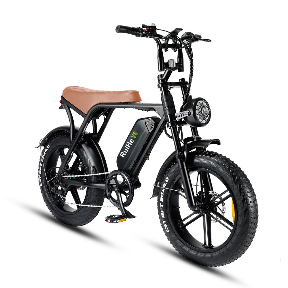 New Design Fat Tire Electric Mountain Bike Ruihe V8 20 Inch Ebike Kit 1000w