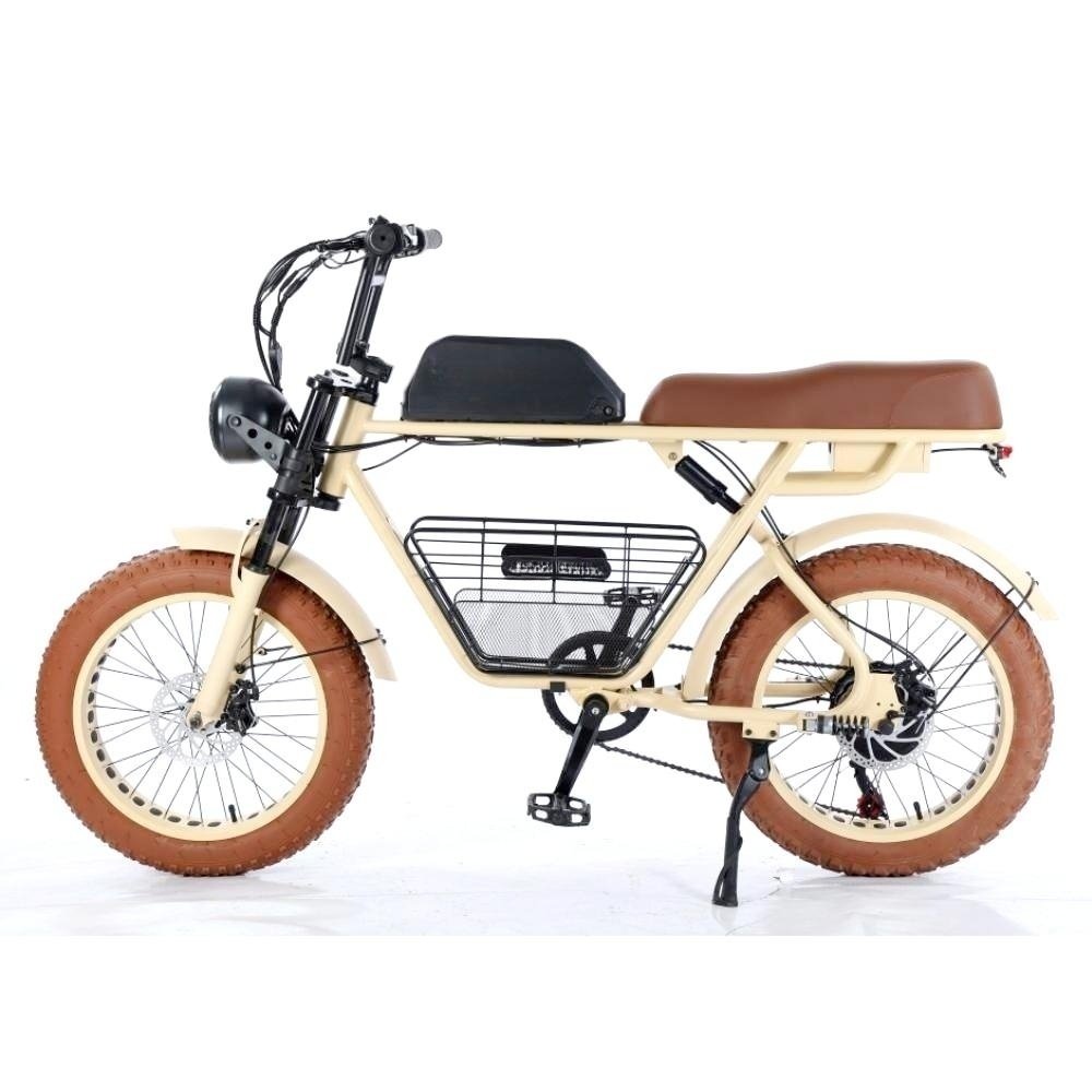 2024 New Retro Vintage Super Electric Hybrid Bike 73 Fat Tire 1000W 2000W 1500W 20 Inch Ebike 48V 18AH 23AH Long Range E Bike