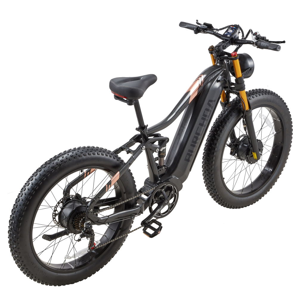 BURCHDA HC26 Factory price Double Motors Big Wheels Electric Mountain Bike 48V30AH 1000W Electric Hybrid Bike heavy-duty