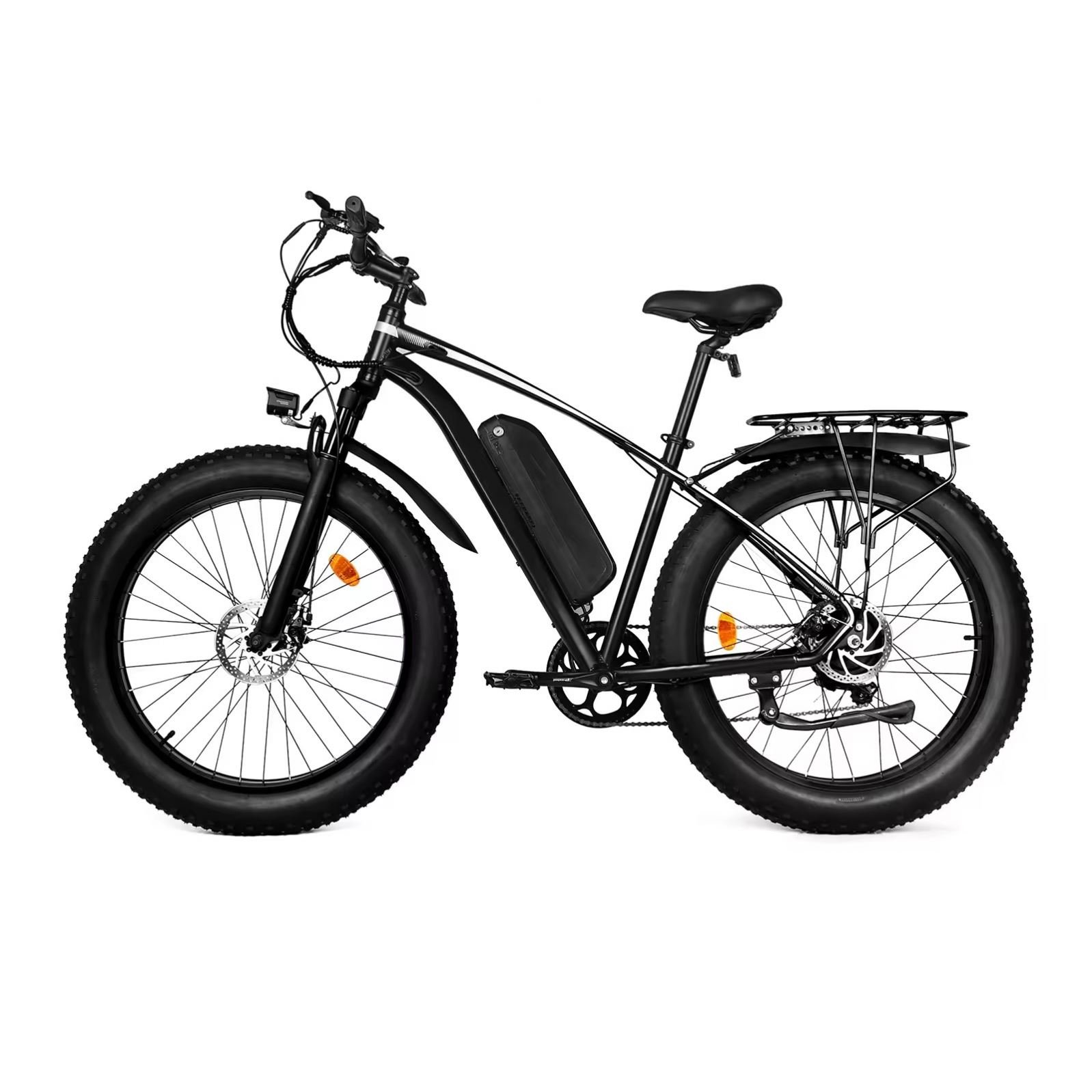 EU Warehouse 500w Fat Tire Electric Mountain Bike For Adults 48v Dual Battery Fat Electric Bike Mountain with Suspension