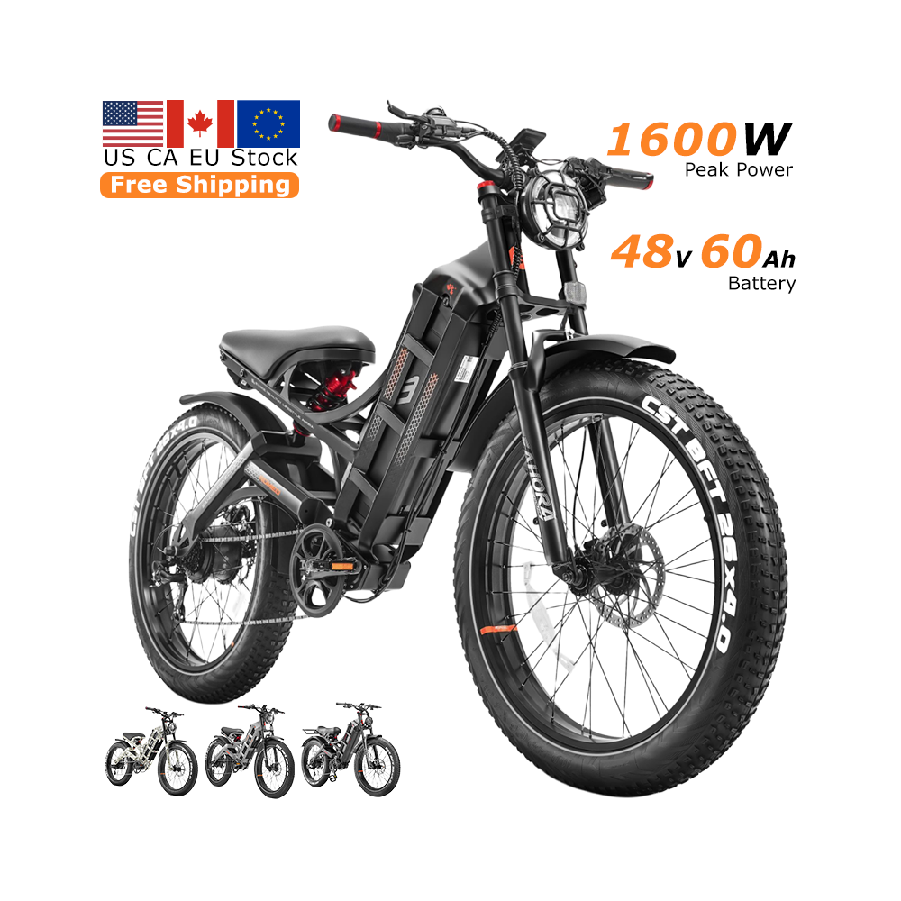 Eahora Romeo Pro 1200W Motor Ebike 26" x4.0 Fat Tires 48V 60Ah Removable Battery 7-Speed electric bicycles for Adult
