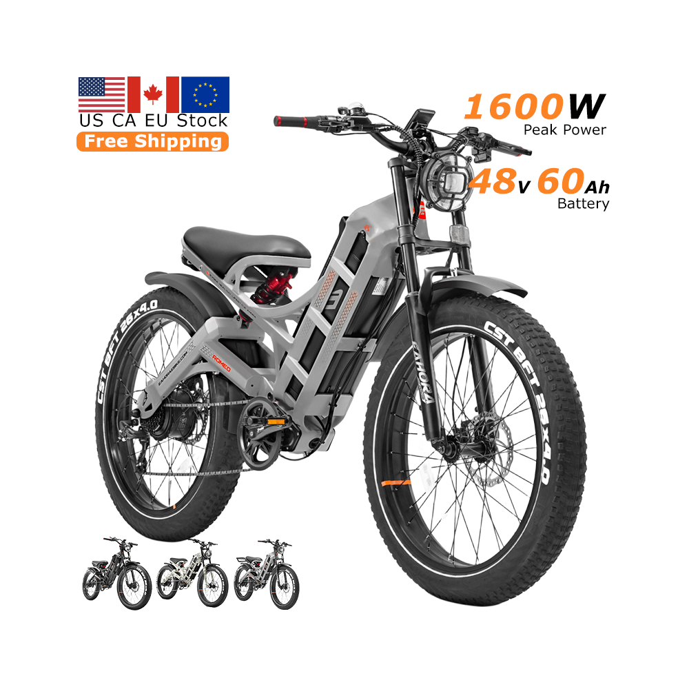 Eahora Romeo Pro 1200W Motor Ebike 26" x4.0 Fat Tires 48V 60Ah Removable Battery 7-Speed electric bicycles for Adult