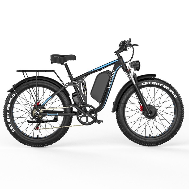 EU Warehouse New Arrival Top Selling 2000W Dual Motor 48V 23Ah 26 Inch Fat Tire Electric Bicycle Frame Mounted Battery