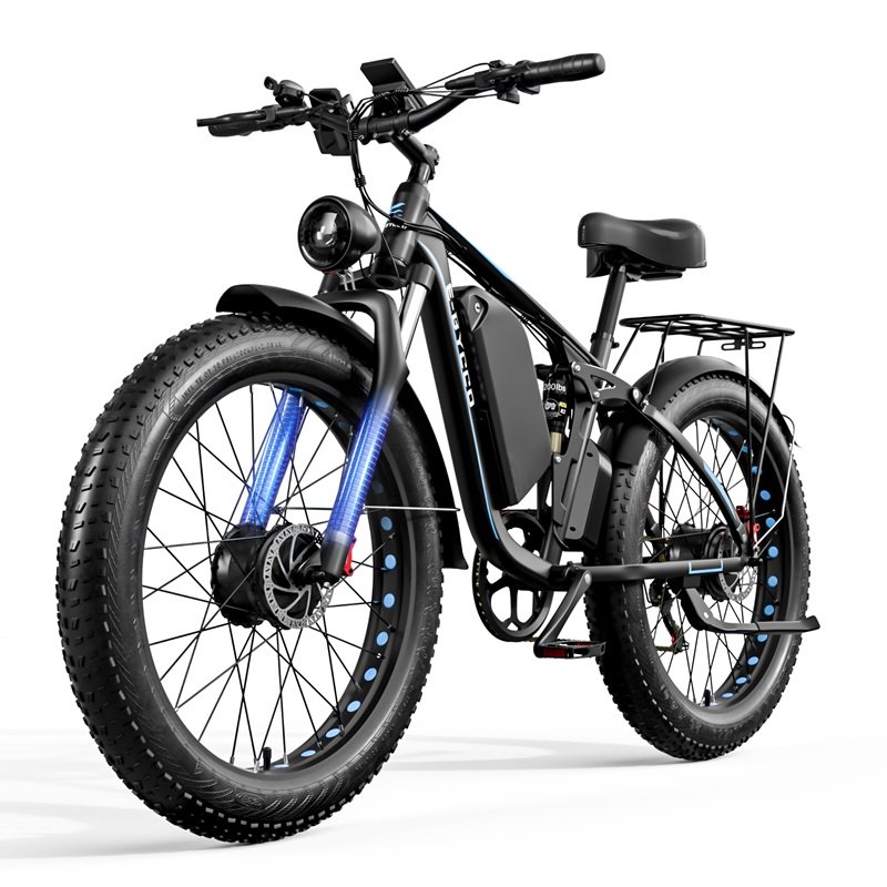 EU Warehouse New Arrival Top Selling 2000W Dual Motor 48V 23Ah 26 Inch Fat Tire Electric Bicycle Frame Mounted Battery