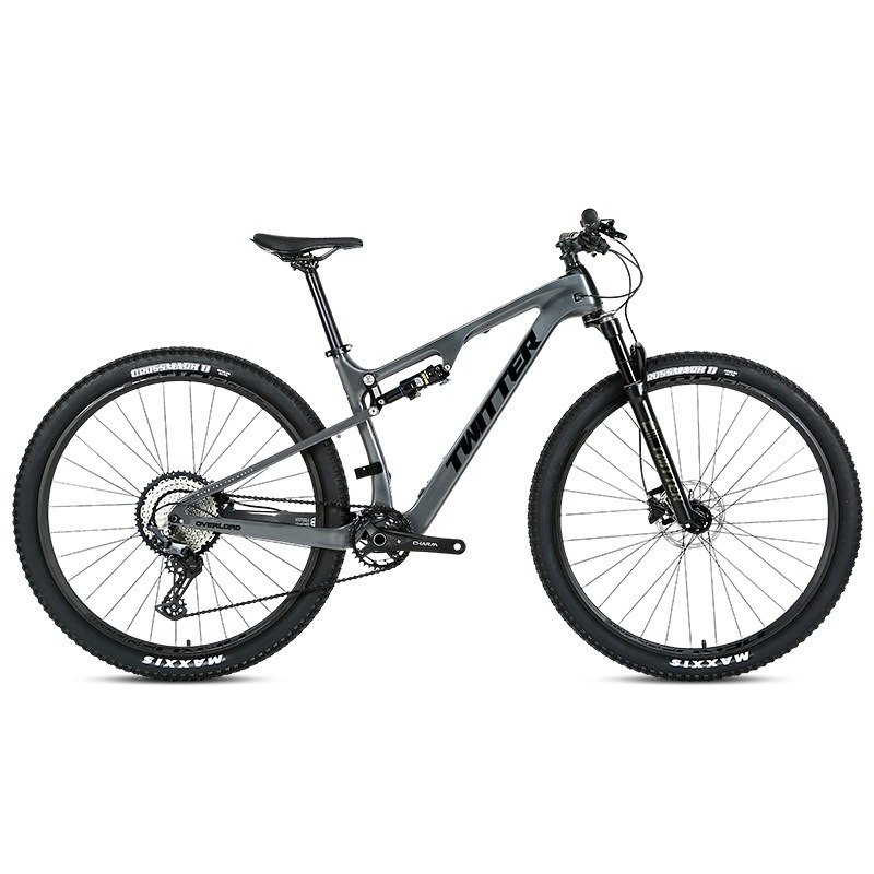 Twitter OVERLORD 29\" Full Suspension Carbon Mountain Bike with 12-Speed Shimano Carbon Off-Road MTB Aluminum Fork Material