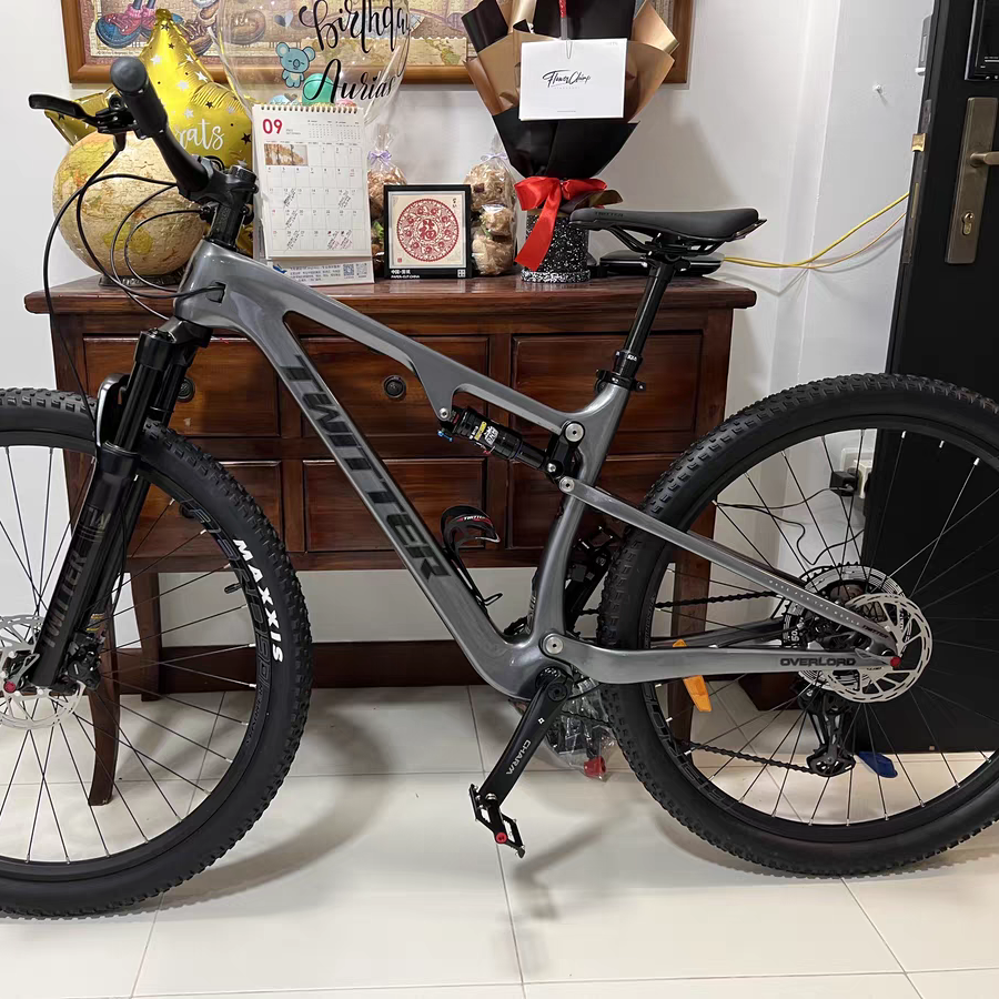 Twitter OVERLORD 29\" Full Suspension Carbon Mountain Bike with 12-Speed Shimano Carbon Off-Road MTB Aluminum Fork Material