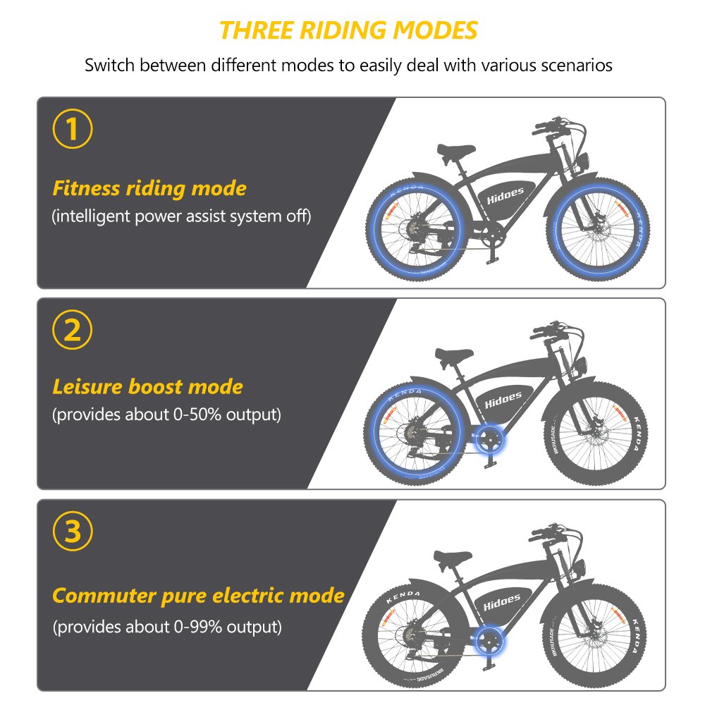 Hidoes B3 electrical Mountain Snow bike 26 Inch Fat tire Bicycle 48V 1200W 60KM/H Electric bicycle outdoor electric Snow bike