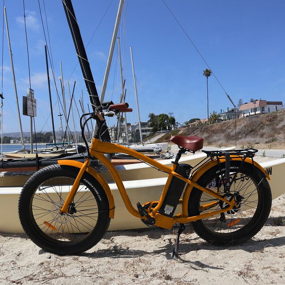 Factory Adult 26 Inch Beach Cruise E Bike 48V 15Ah Battery 500W 750W Ebike Electric Bicycle Fat Tire Electric Mountain Bike