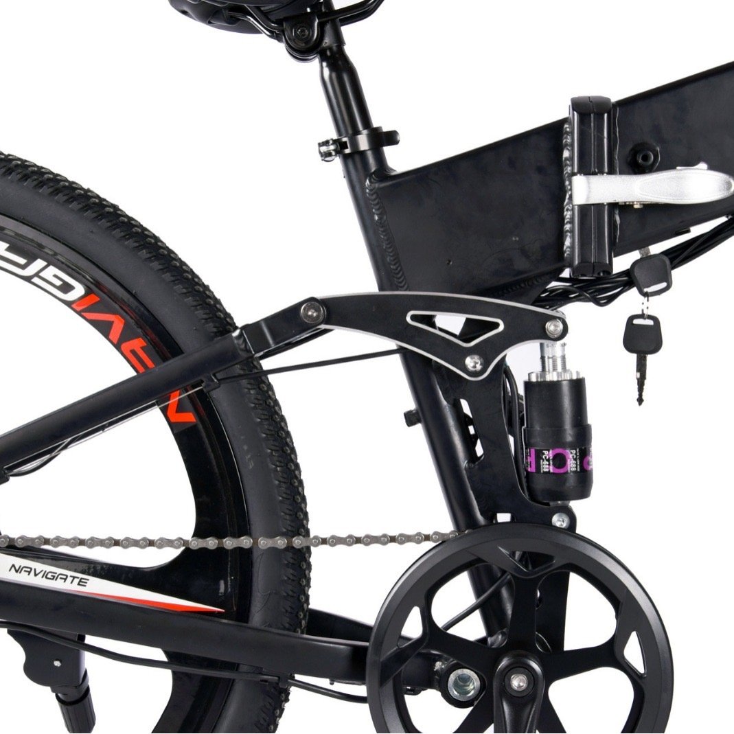 48V 13Ah Folding Ebike Full Suspension 26 Inch Fat Tire Electric Mountain Bike 500W Mountain Ebike For Adults