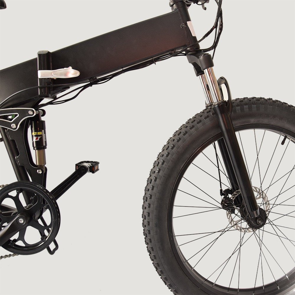48V 13Ah Folding Ebike Full Suspension 26 Inch Fat Tire Electric Mountain Bike 500W Mountain Ebike For Adults