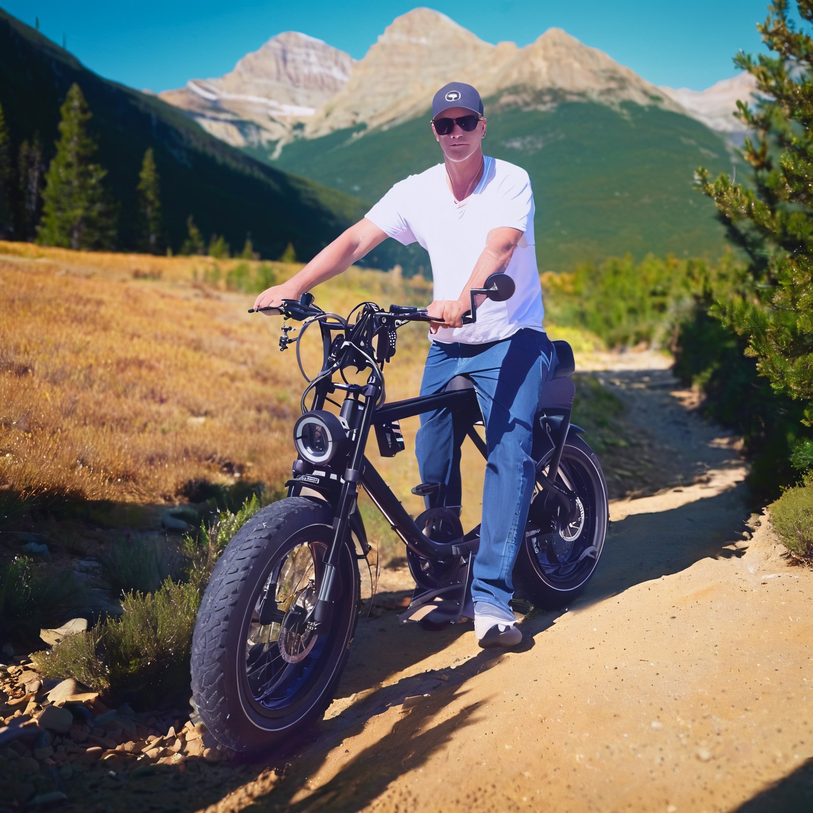 Shijin Vehicle Electric Bike With 48V 18Ah Aluminum Frame Rear Hub Motor 7 Speed Gears Fat Bike