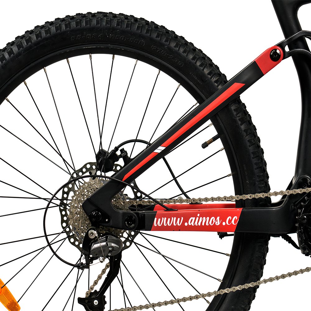 Aimos fashion carbon fiber frame Mountain Electric Bike 43V 250W 7 speed shimano off road E bike for Adult