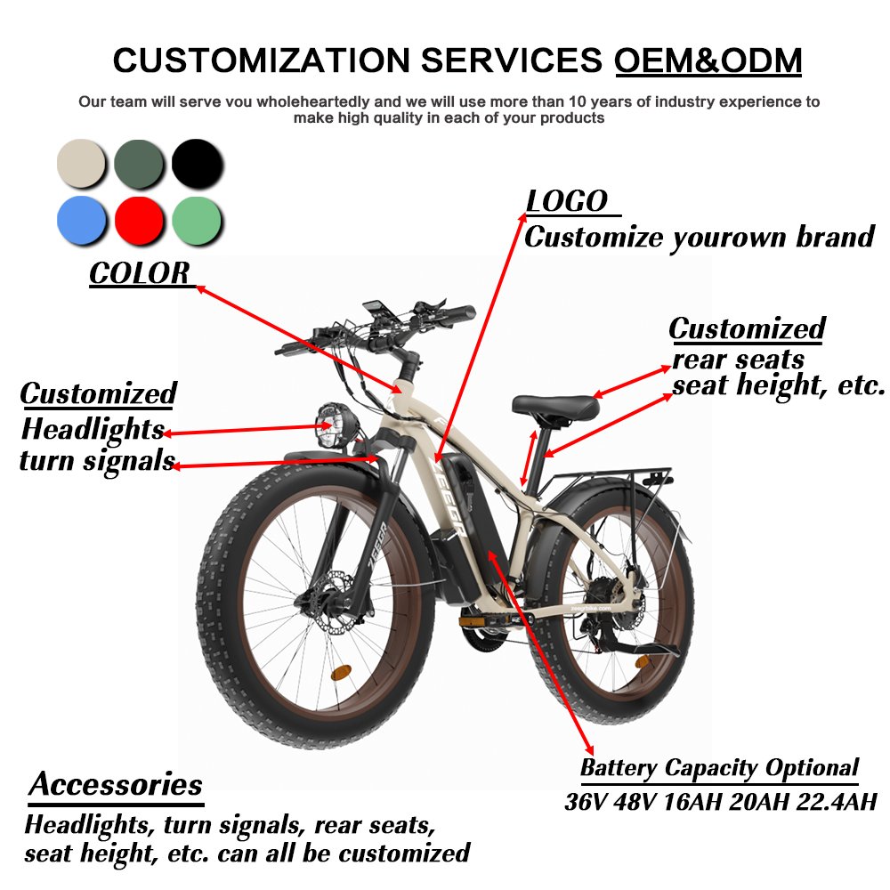 China Good High Speed Brushless Motor 21 Speed Electric Mountain Bicycle City E Bike