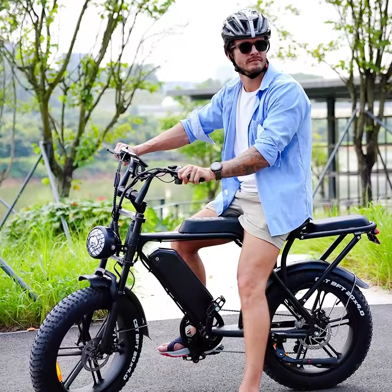 OUXI V8 Electric Fat Tire Bike 250W e-Bike 48V 20inch Tire 15ah Battery Capacity Steel Frame Original Electric Mountain Bike