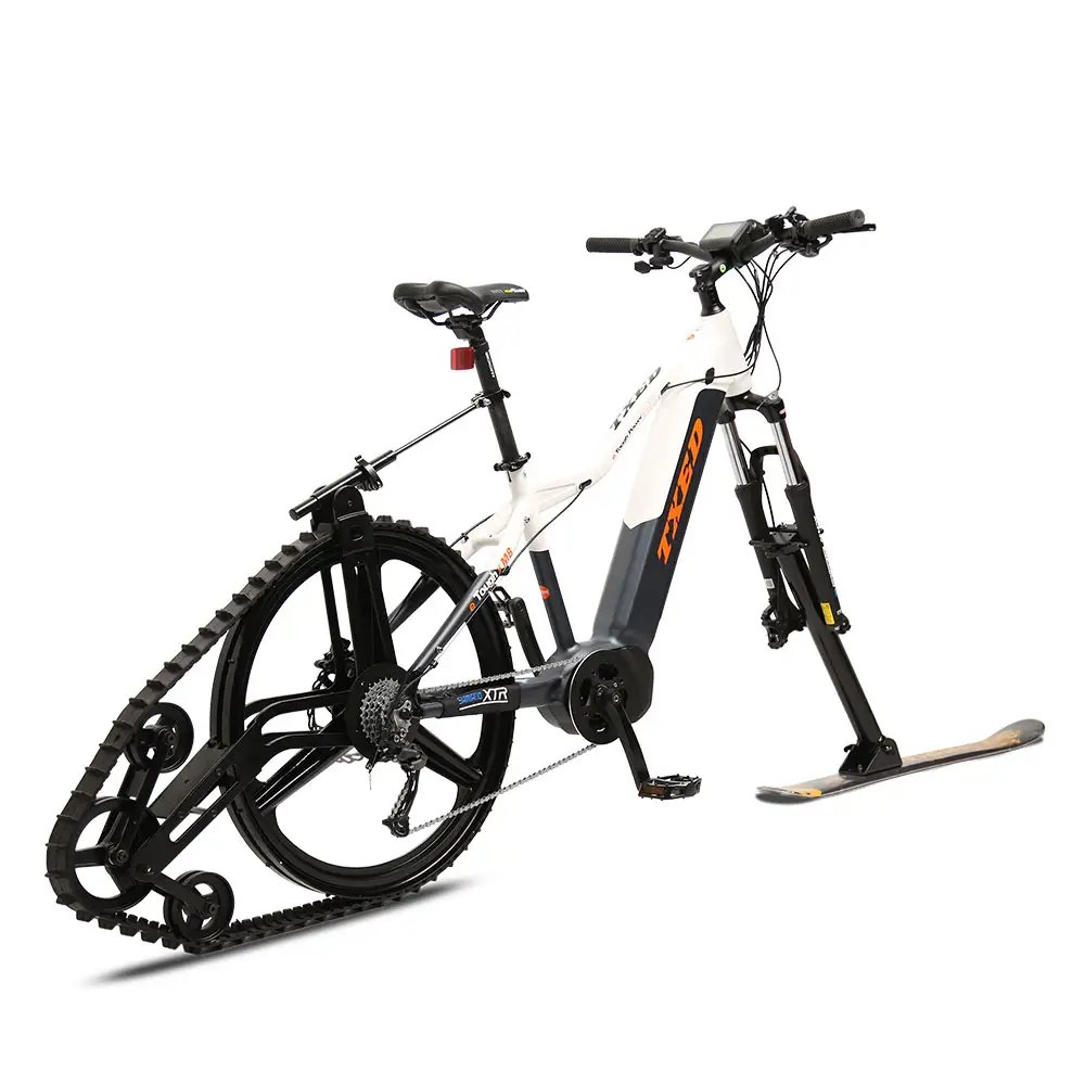 TXED 48V 500W Central Motor Electric snow bike full suspension Electric mountain bike Track snow bike Kits