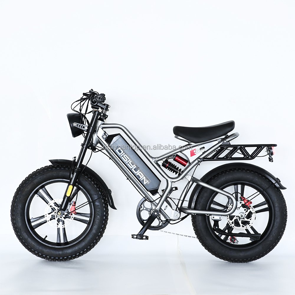 DISIYUAN Ultra S9 PRO Electric Bicycle 48V Mountain Bicycle Fat Tire Ebike 20 Inch 7 Speed 1000W Motor Ultimate Electric Bike