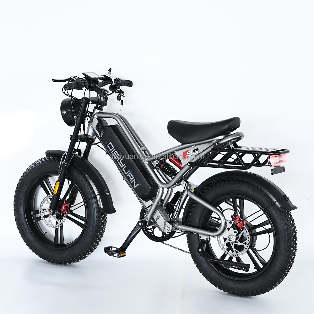 DISIYUAN Ultra S9 PRO Electric Bicycle 48V Mountain Bicycle Fat Tire Ebike 20 Inch 7 Speed 1000W Motor Ultimate Electric Bike
