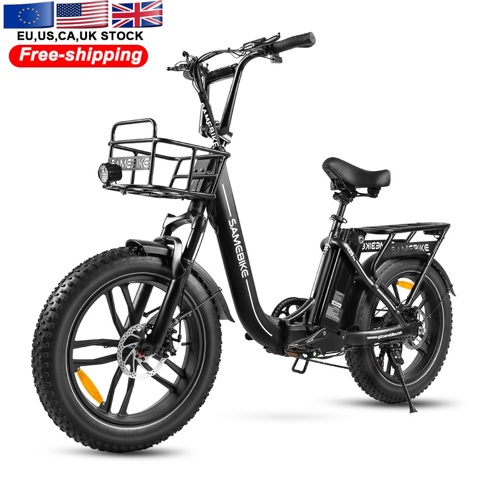SAMEBIKE C05 Pro 20 Inch Electric City Bike 500W Rear Hub Motor 36V 13AH Lithium Battery Cheap Folding Ebike Fat Tire Ebike